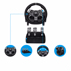 Logitech G G920 Driving Force Aluminium, Noir USB 2.0 Volant + pédales Analogique/Numérique PC, Xbox One, Xbox Series S, Xbox Series X - Vue supplémentaire 6