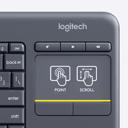 Logitech K400 Plus Tv clavier RF sans fil QWERTZ Suisse Noir - Vue supplémentaire 4