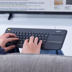 Logitech K400 Plus Tv clavier RF sans fil QWERTZ Suisse Noir - Vue supplémentaire 6