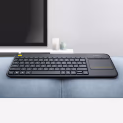 Logitech K400 Plus Tv clavier RF sans fil QWERTZ Suisse Noir - Vue supplémentaire 7