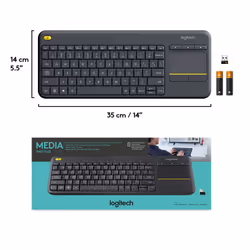Logitech K400 Plus Tv clavier RF sans fil QWERTZ Suisse Noir - Vue supplémentaire 8