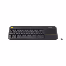Logitech K400 Plus Tv, Taille réelle (100 %), Sans fil, RF sans fil, QWERTY, Noir