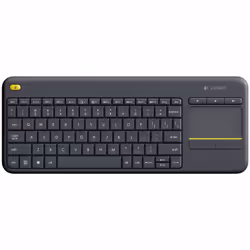 Logitech K400 Plus Tv, Mini, Sans fil, RF sans fil, QWERTY, Noir