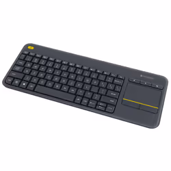 Logitech K400 Plus Tv, Mini, Sans fil, RF sans fil, QWERTY, Noir