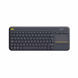 Logitech K400 Plus Tv, Mini, Sans fil, RF sans fil, QWERTY, Noir