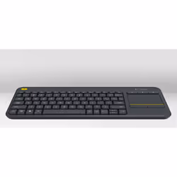 Logitech K400 Plus Tv, Mini, Sans fil, RF sans fil, QWERTZ, Noir