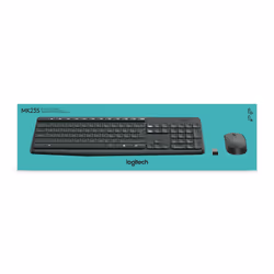 Logitech MK235 clavier Souris incluse USB QWERTZ Allemand Gris