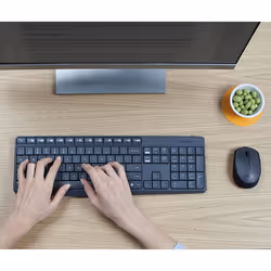 Logitech MK235 clavier Souris incluse USB QWERTY US International Gris - Vue supplémentaire 8