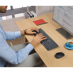 Logitech MK235 clavier Souris incluse USB QWERTY US International Gris - Vue supplémentaire 9