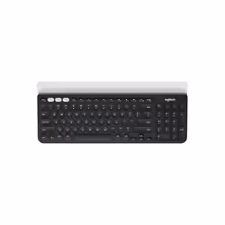 Logitech K780 Multi-Device Wireless Keyboard, Taille réelle (100 %), Sans fil, RF sans fil + Bluetooth, QWERTY, Gris, Blanc
