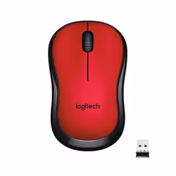 Logitech M220 Silent, Ambidextre, Optique, RF sans fil, 1000 DPI, Noir, Rouge
