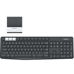 Logitech K375s Multi-Device Wireless Keyboard and Stand Combo clavier RF sans fil + Bluetooth QWERTZ Allemand Graphite, Blanc