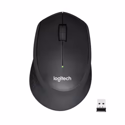 Logitech M330 Silent Plus, Droitier, Mécanique, RF sans fil, 1000 DPI, Noir