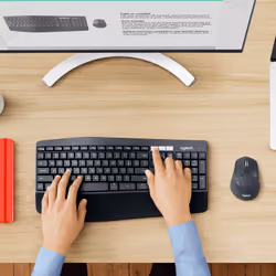 Logitech MK850 Performance clavier Souris incluse RF sans fil + Bluetooth QWERTZ Allemand Noir