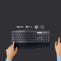 Logitech MK850 Performance clavier Souris incluse RF sans fil + Bluetooth QWERTZ Allemand Noir - Vue supplémentaire 6