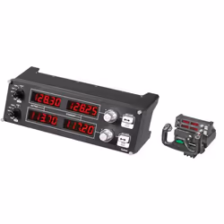Logitech G Flight Radio Panel, simulation de vol, PC, Analogique/Numérique, Avec fil, USB 2.0, Noir, Rouge, Argent