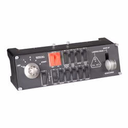 Logitech G Flight Switch Panel, simulation de vol, PC, Analogique/Numérique, Avec fil, USB 2.0, Noir, Rouge, Argent