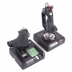 Logitech G Flight Control System, simulation de vol, PC, Analogique/Numérique, Avec fil, USB 2.0, Noir, Argent