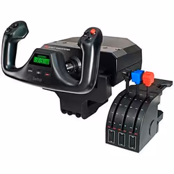Logitech G Flight Yoke System, simulation de vol, PC, Analogique/Numérique, Avec fil, USB 2.0, Noir