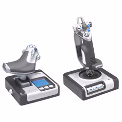 Logitech G Flight Control System Noir, Argent USB 2.0 simulation de vol Analogique/Numérique PC