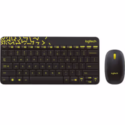 Logitech MK240 Nano Wireless Keyboard and Mouse Combo, Taille réelle (100 %), Sans fil, RF sans fil, Noir, Souris incluse