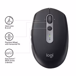 Logitech M590 Multi-Device Silent souris Droitier RF sans fil + Bluetooth Optique 1000 DPI - Vue supplémentaire 4