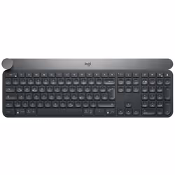 Logitech Craft Advanced keyboard with creative input dial, Taille réelle (100 %), Sans fil, RF sans fil + Bluetooth, QWERTZ, ...