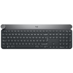 Logitech Craft Advanced keyboard with creative input dial clavier RF sans fil + Bluetooth QWERTZ Allemand Noir, Gris