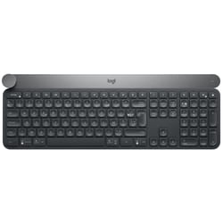 Logitech Craft Advanced keyboard with creative input dial clavier RF sans fil + Bluetooth AZERTY Français Noir, Gris