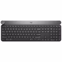Logitech Craft Advanced keyboard with creative input dial, Taille réelle (100 %), Sans fil, RF sans fil + Bluetooth, QWERTY, ...