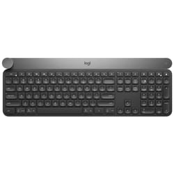 Logitech Craft Advanced keyboard with creative input dial clavier RF sans fil + Bluetooth QWERTY Espagnole Noir, Gris