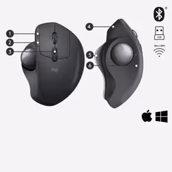 Logitech MX Ergo souris Droitier RF sans fil + Bluetooth Trackball 440 DPI - Vue supplémentaire 6