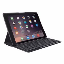 Logitech Slim Folio, QWERTY, Espagnole, 5 million de caractères, Apple, iPad (5th generation, 2017 release), Charbon, Noir