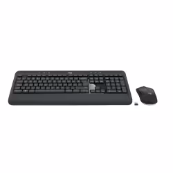 Logitech Advanced MK540, Sans fil, USB, Clavier à membrane, AZERTY, Noir, Blanc, Souris incluse