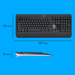 Logitech Advanced MK540 clavier Souris incluse USB QWERTZ Suisse Noir, Blanc - Vue supplémentaire 7