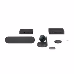 Logitech Rally Ultra-HD ConferenceCam, Système de vidéoconférence de groupe, 4K Ultra HD, 60 ips, 15x, Noir