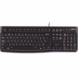 Logitech Keyboard K120 for Business, Taille réelle (100 %), USB, Noir