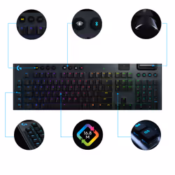 Logitech G G915 clavier RF sans fil + Bluetooth QWERTY Anglais Charbon - Vue supplémentaire 6