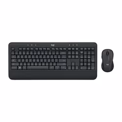 Logitech MK545 ADVANCED Wireless Keyboard and Mouse Combo, Taille réelle (100 %), RF sans fil, Noir, Souris incluse