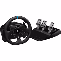 Logitech G G923, Volant + pédales, PC, Xbox One, Xbox Series S, Xbox Series X, Croix directionnelle, Analogique/Numérique, 90 ...