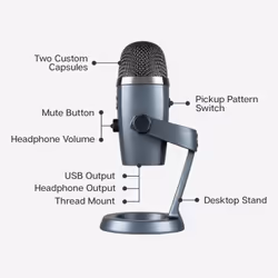 Blue Microphones Yeti Nano Gris Microphone de table - Vue supplémentaire 6