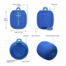 Ultimate Ears Wonderboom 2 Enceinte portable stéréo Bleu - Vue supplémentaire 6