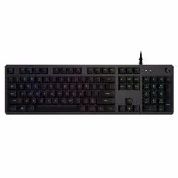 Logitech G G512 CARBON LIGHTSYNC RGB Mechanical Gaming Keyboard with GX Red switches, Taille réelle (100 %), USB, Clavier méc ...