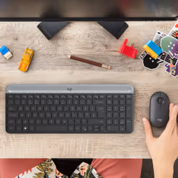 Logitech MK470 clavier Souris incluse RF sans fil QWERTZ Suisse Graphite
