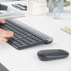 Logitech MK470 clavier Souris incluse RF sans fil QWERTZ Suisse Graphite