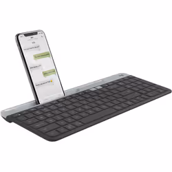 Logitech Slim Multi-Device Wireless Keyboard K580 clavier RF sans fil + Bluetooth Nordique Graphite