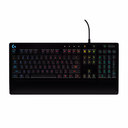 Logitech G G213 Prodigy Clavier gaming RVB, Taille réelle (100 %), USB, Clavier mécanique, AZERTY, LED RGB, Noir
