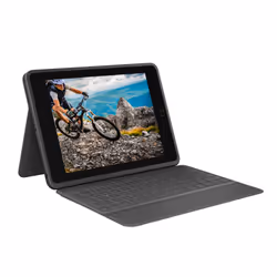 Logitech Rugged Folio, QWERTY, Espagnole, 1,8 cm, 1,2 mm, Apple, iPad (7th Gen)