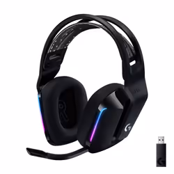 Logitech G G733 wireless gaming, Sans fil, Jouer, 20 - 20000 Hz, 278 g, Casque, Noir