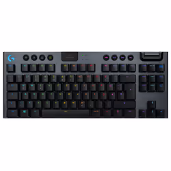 Logitech G G915 Tkl, Taille réelle (100 %), RF sans fil + Bluetooth, Clavier mécanique, QWERTY, LED RGB, Charbon